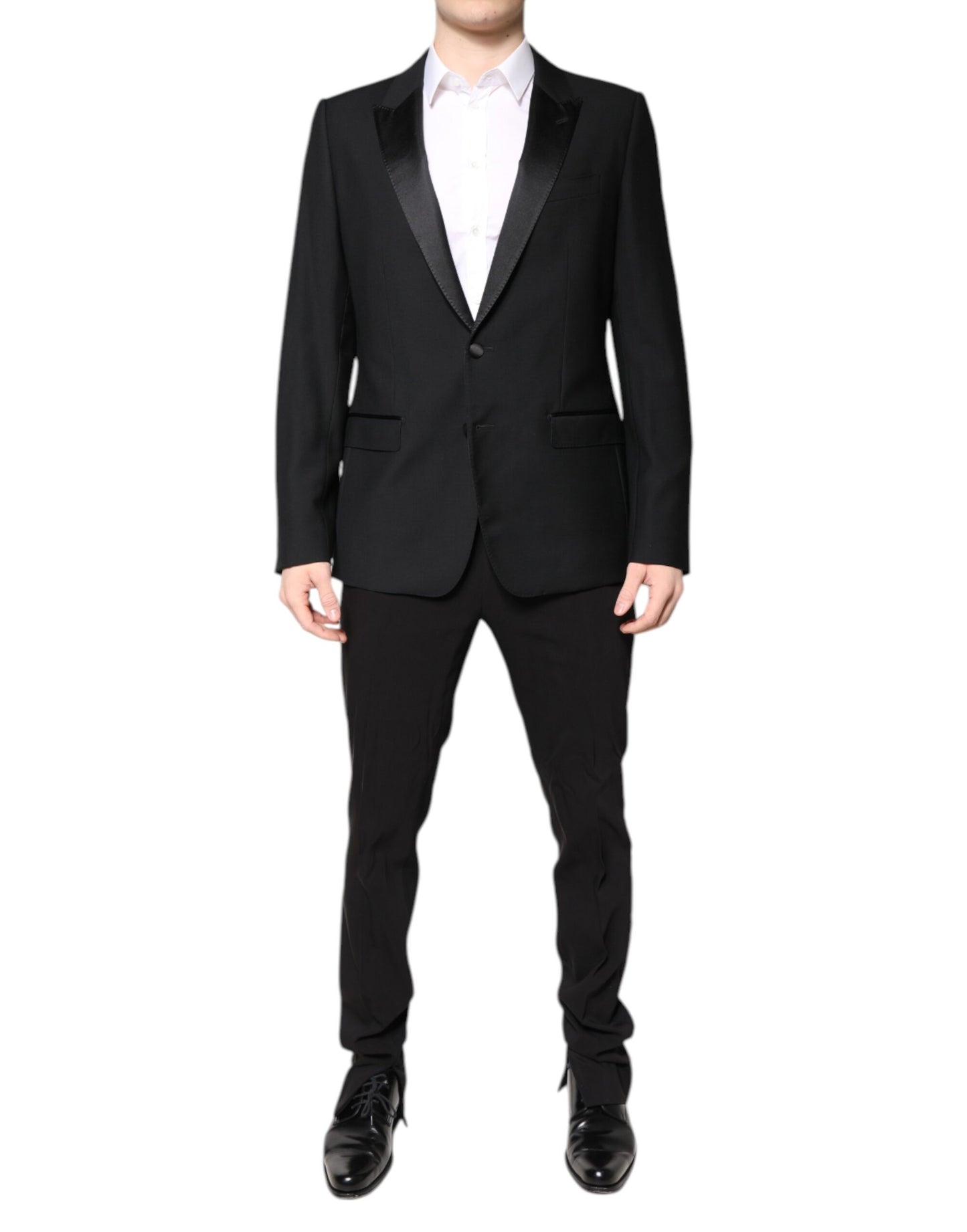 Dolce & Gabbana Black Wool Single Breasted Blazer Jacket