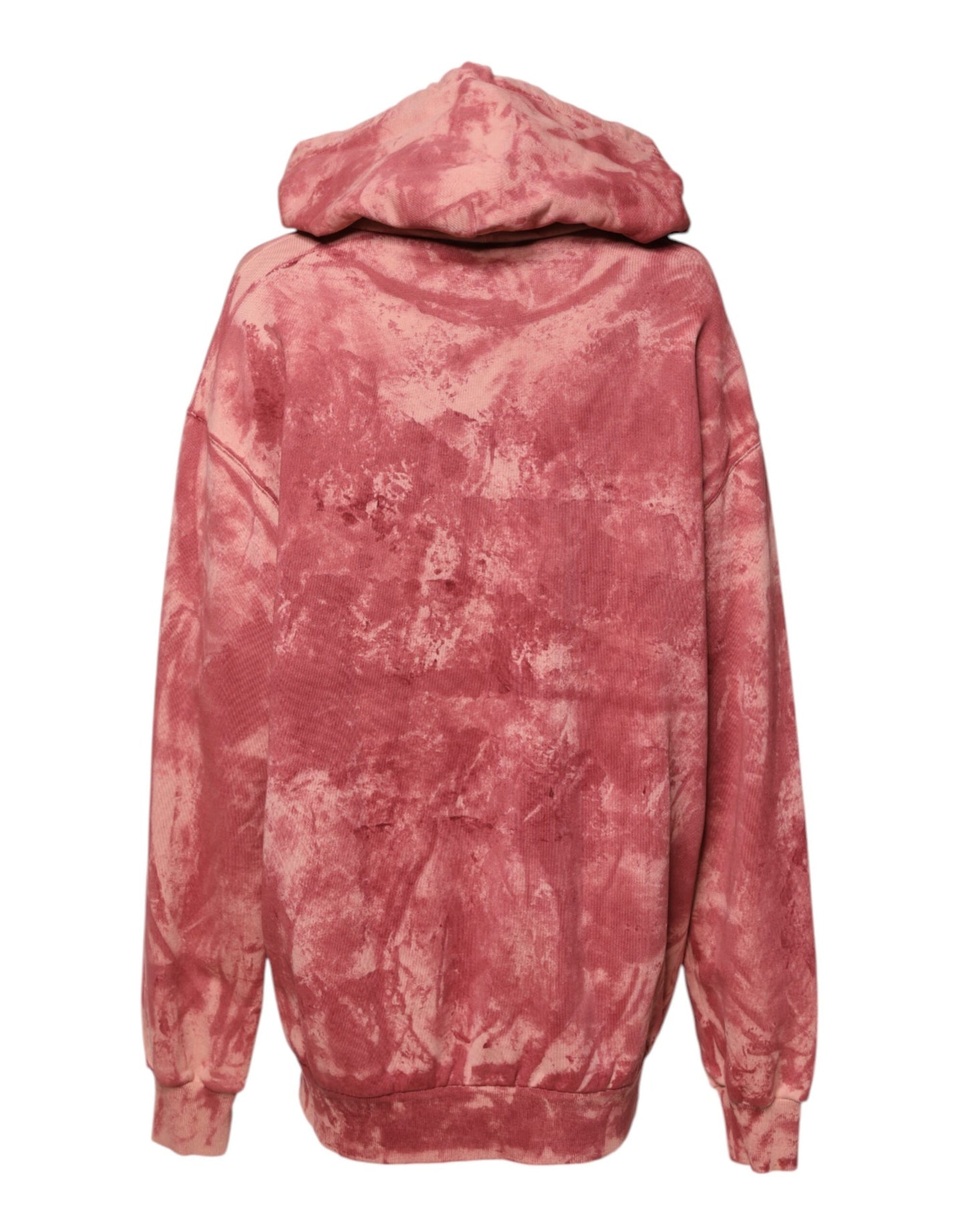 Pink Wash DG MILANO Hooded Pullover Sweater