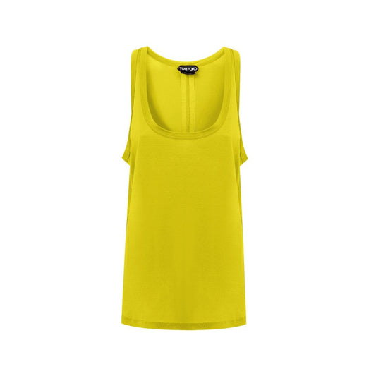 Yellow Silk Tank Top