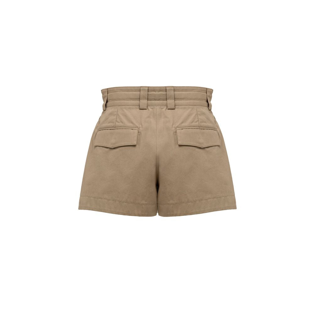 Beige Cotton Bermuda