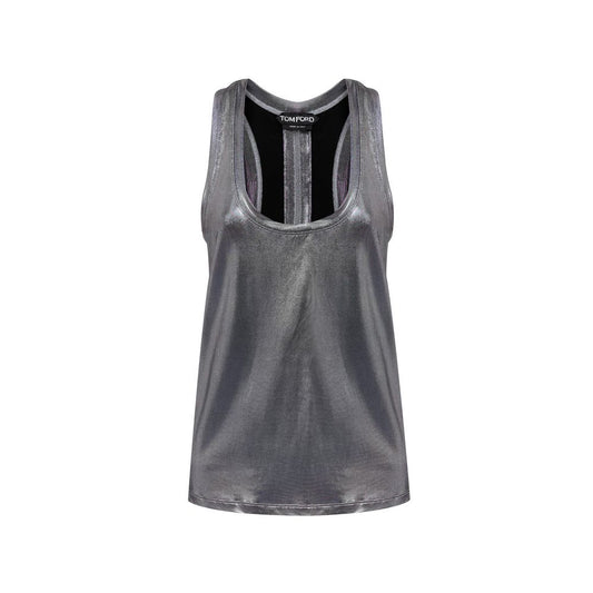 Gray Viscose Tank Top