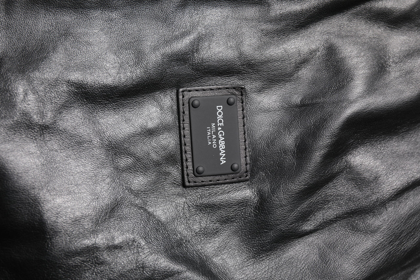 Black Lambskin Leather Full Zip Biker Jacket