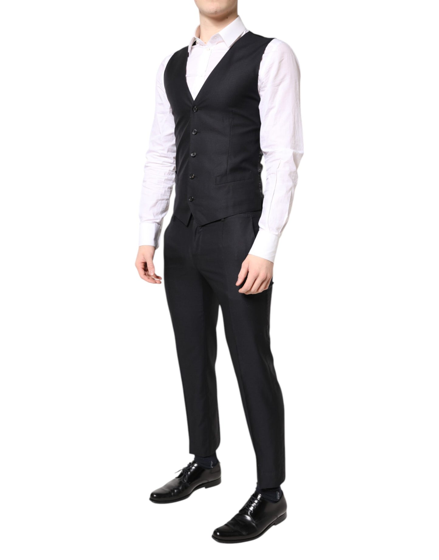 Blue MARTINI Wool Formal 3 Piece Suit