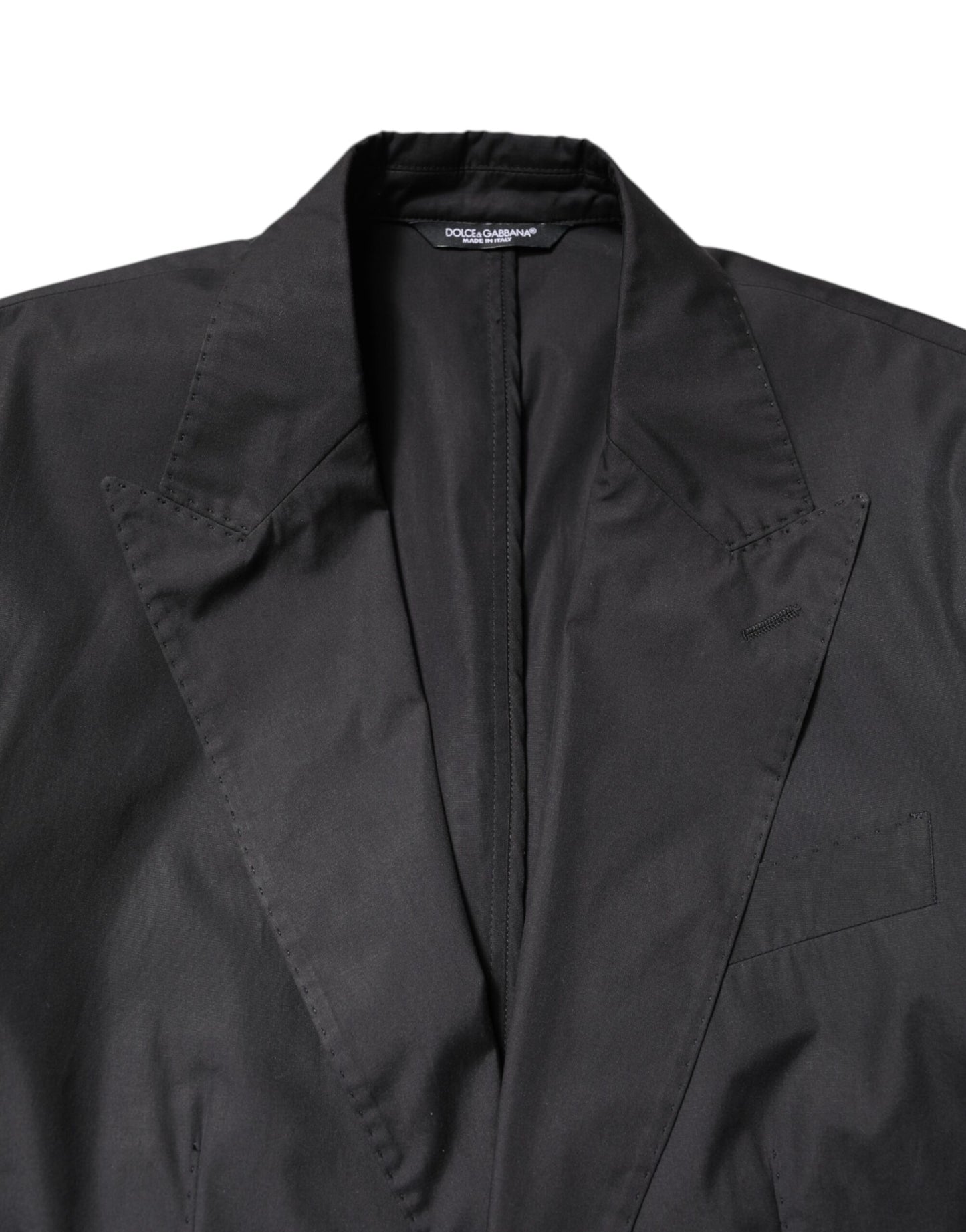 Dolce & Gabbana Black Cotton TAORMINA Formal 2 Piece Suit