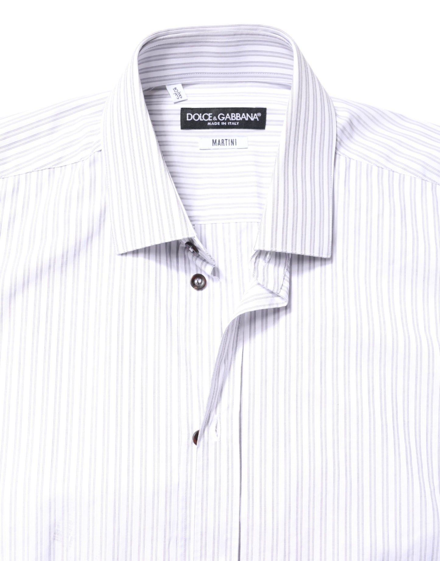 White Striped Cotton MARTINI Men Dress Shirt