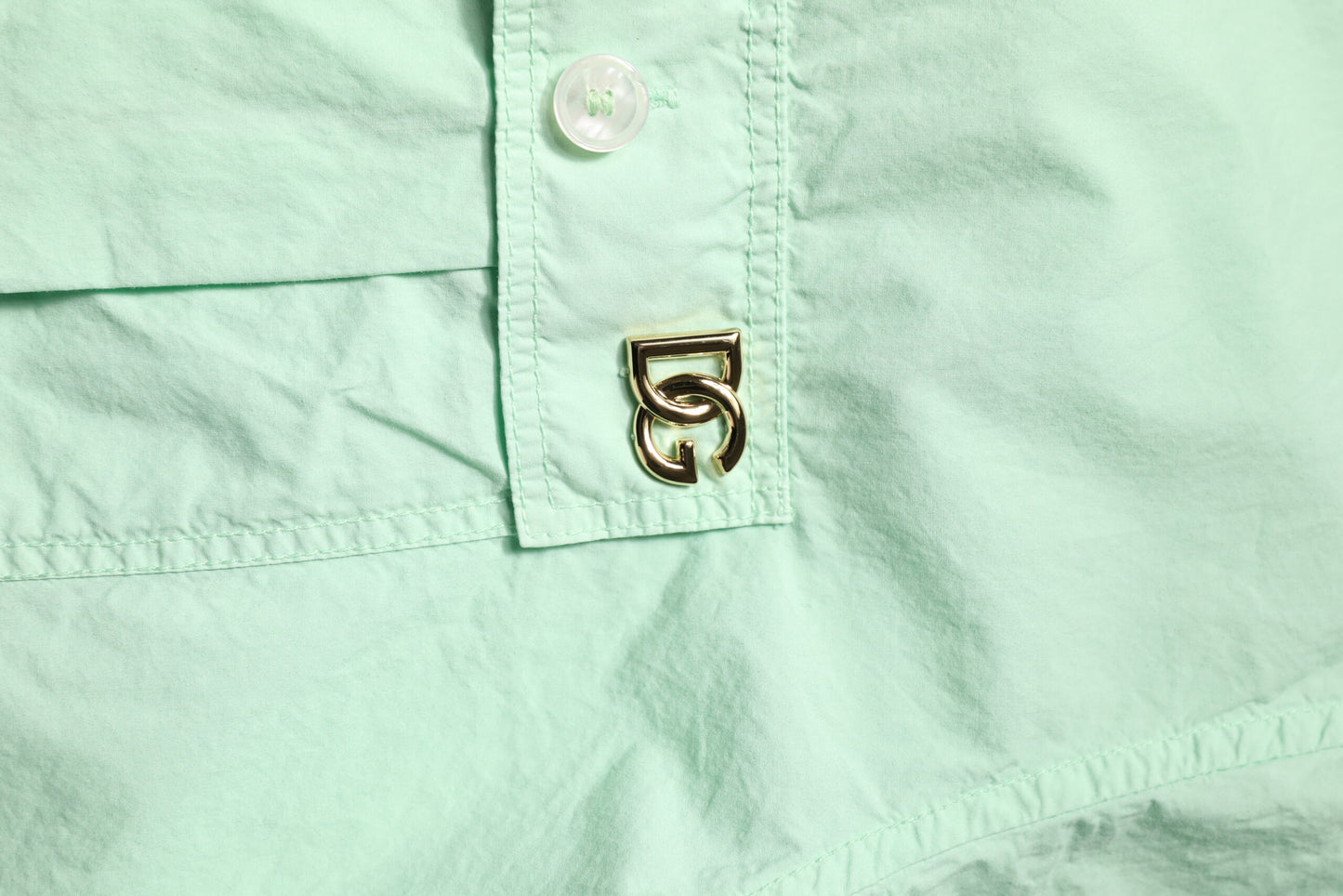 Dolce & Gabbana Green Cotton Short Sleeves Men Casual Shirt