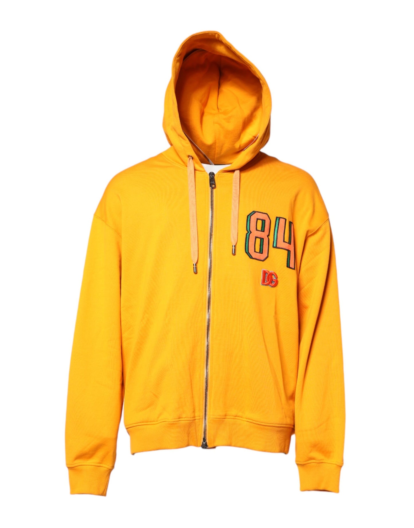 Yellow Full Zip Hooded Sweatshirt Sweater