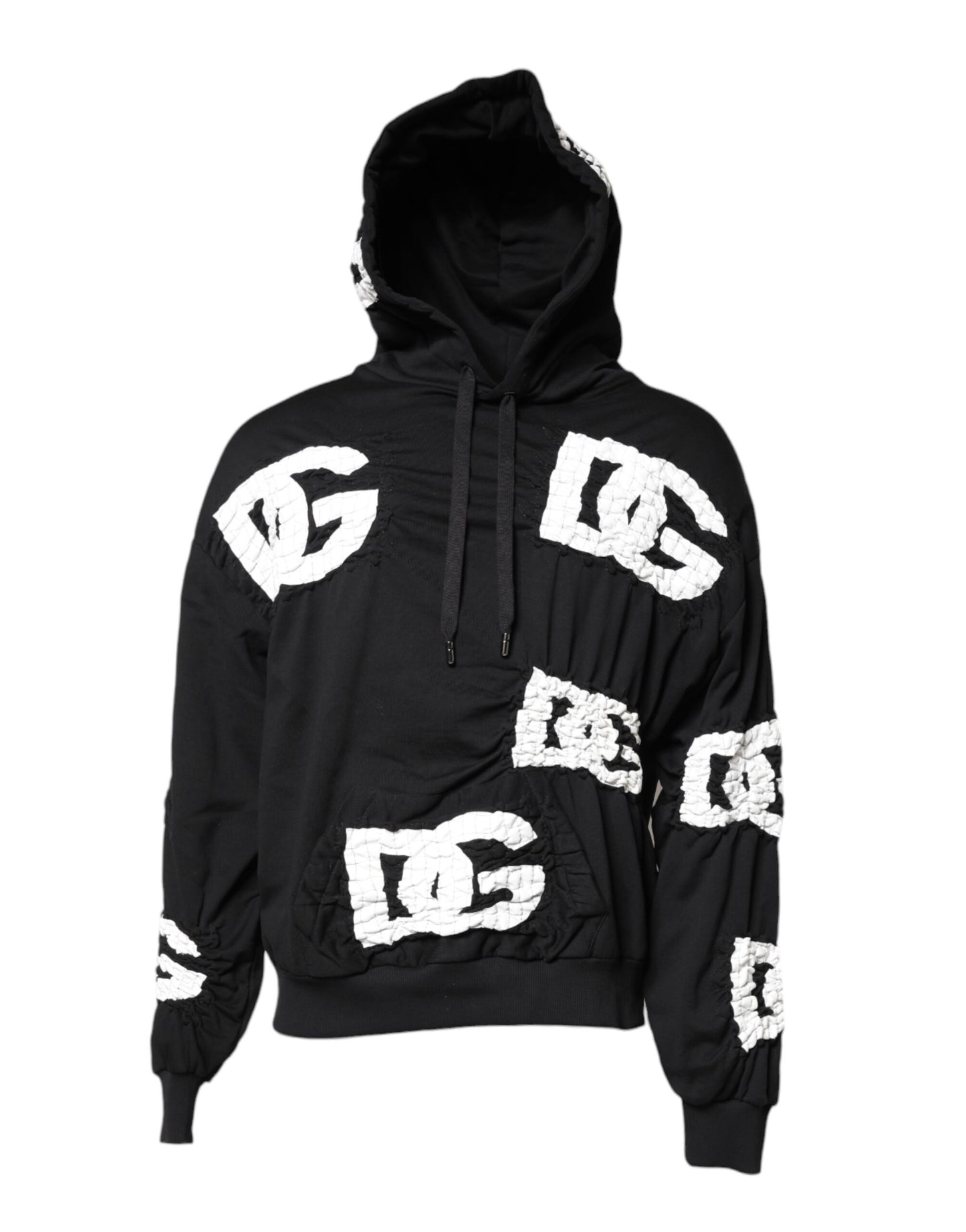 Black Logo Print Hooded Sweatshirt Sweater