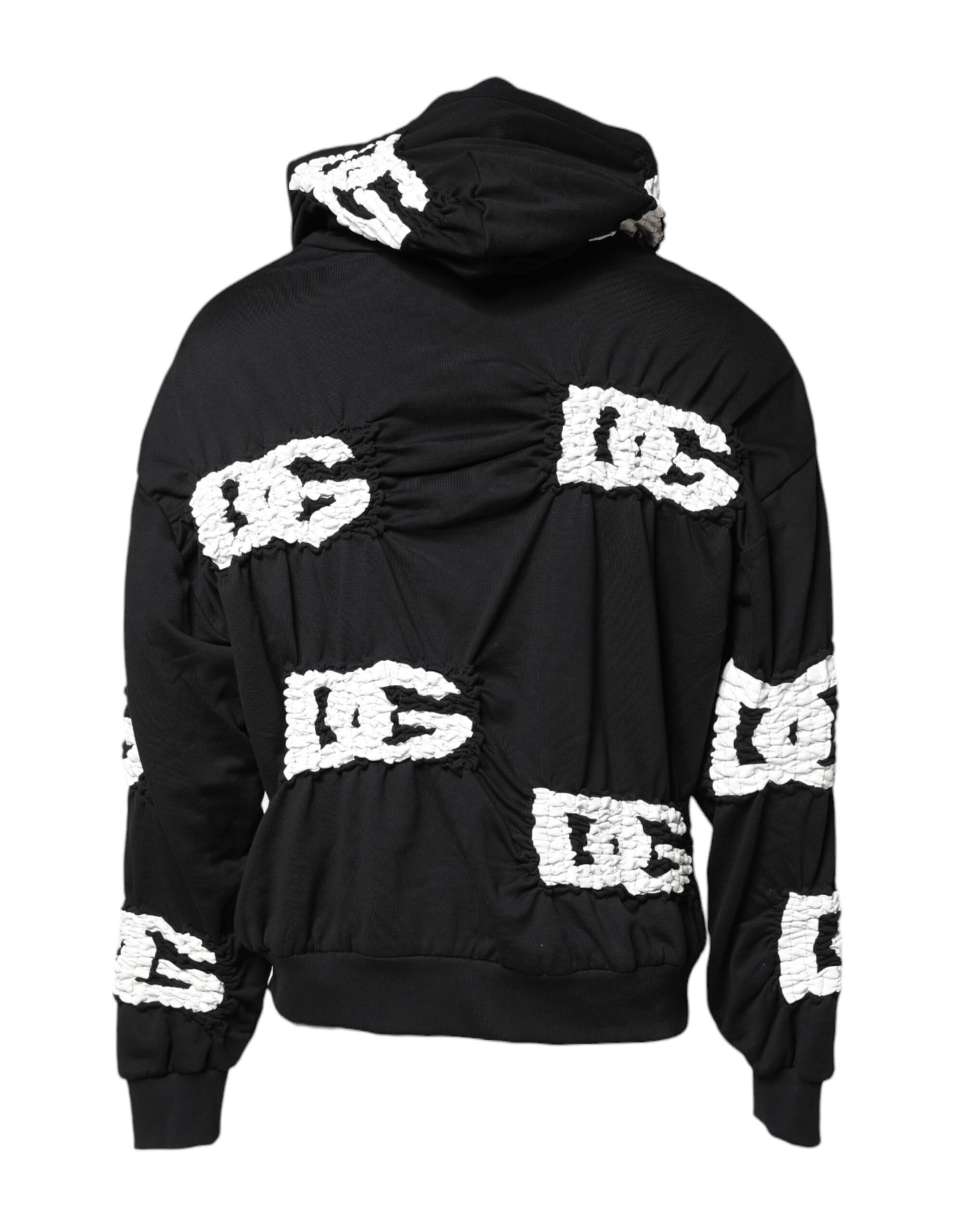 Black Logo Print Hooded Sweatshirt Sweater