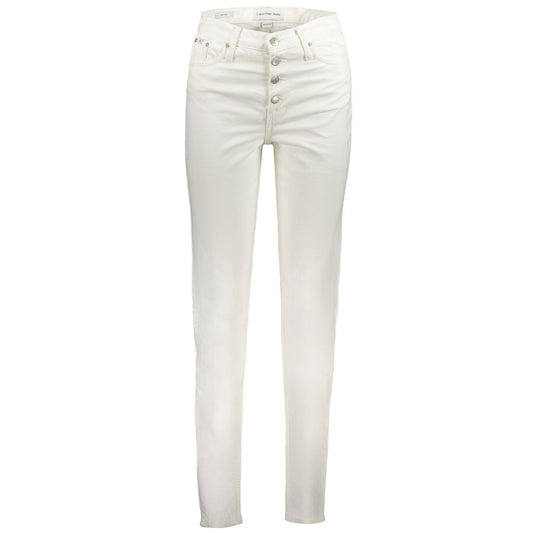Calvin Klein White Cotton Jeans Denim