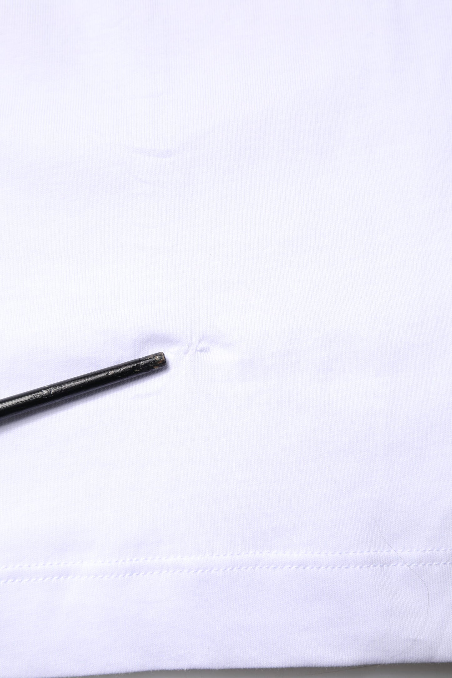 White Cotton DG Embroidery Crew Neck T-shirt