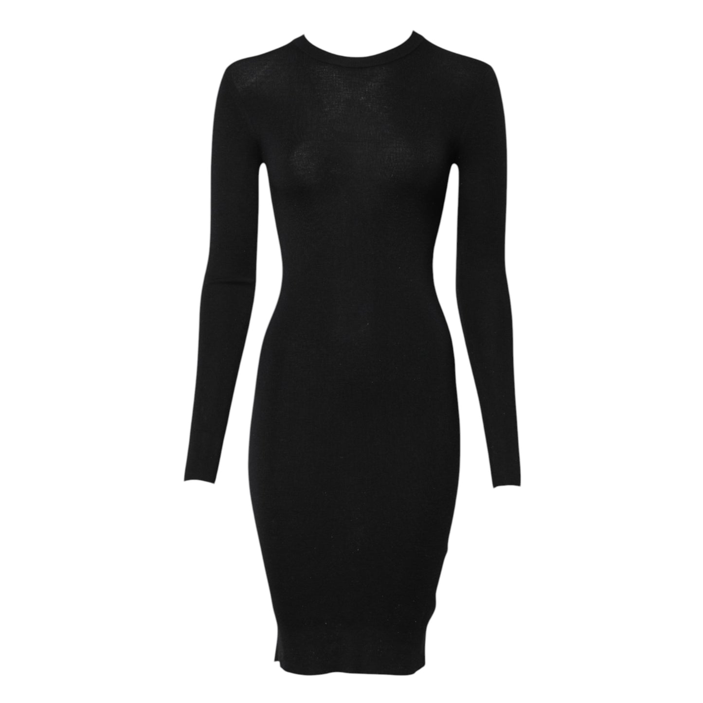 Dolce & Gabbana Black Long Sleeves Bodycon Sheath Dress