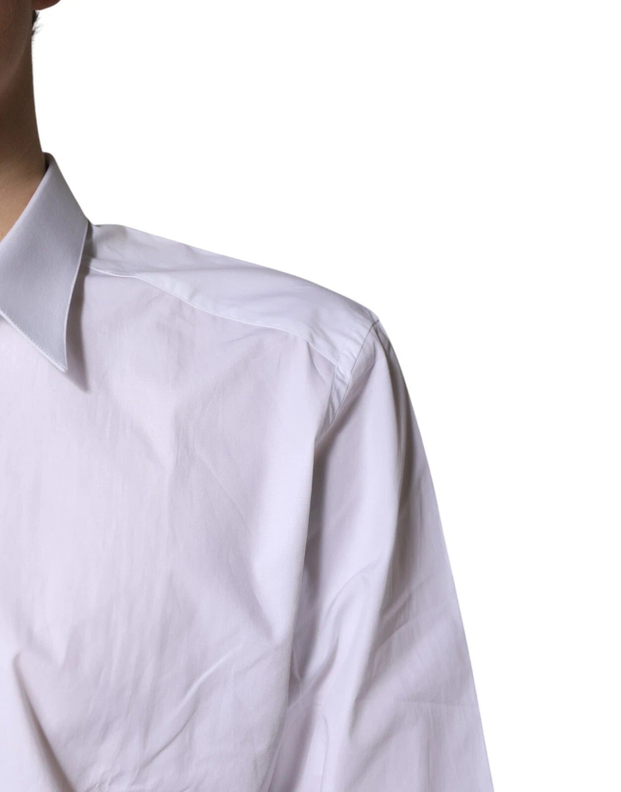 White Cotton GOLD Dress Formal Shirt