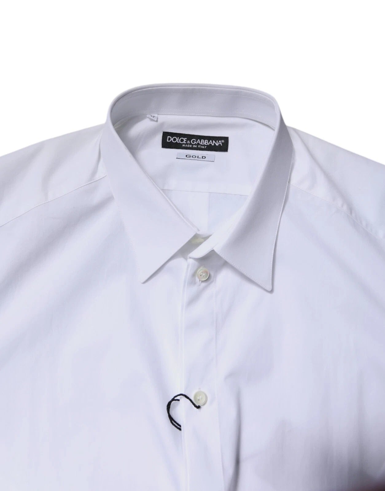 White Cotton GOLD Dress Formal Shirt