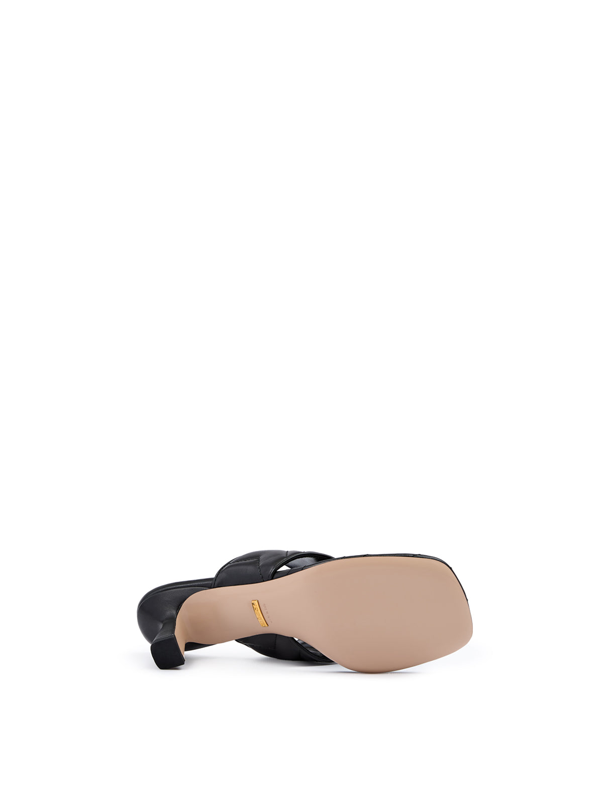 Mystic Black Nappa Charlotte Leather Sandals