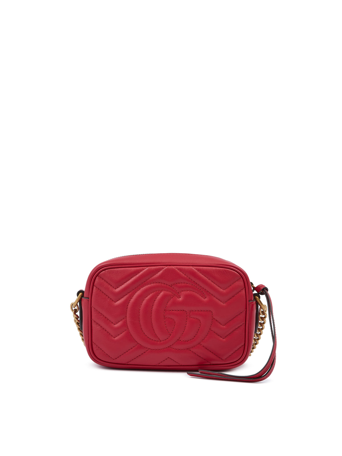 Red Leather GG Marmont Camera Bag