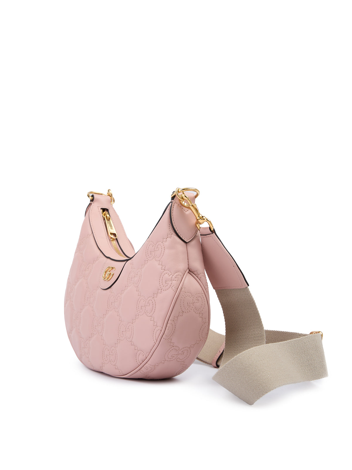 Light Pink Leather Shoulder Bag