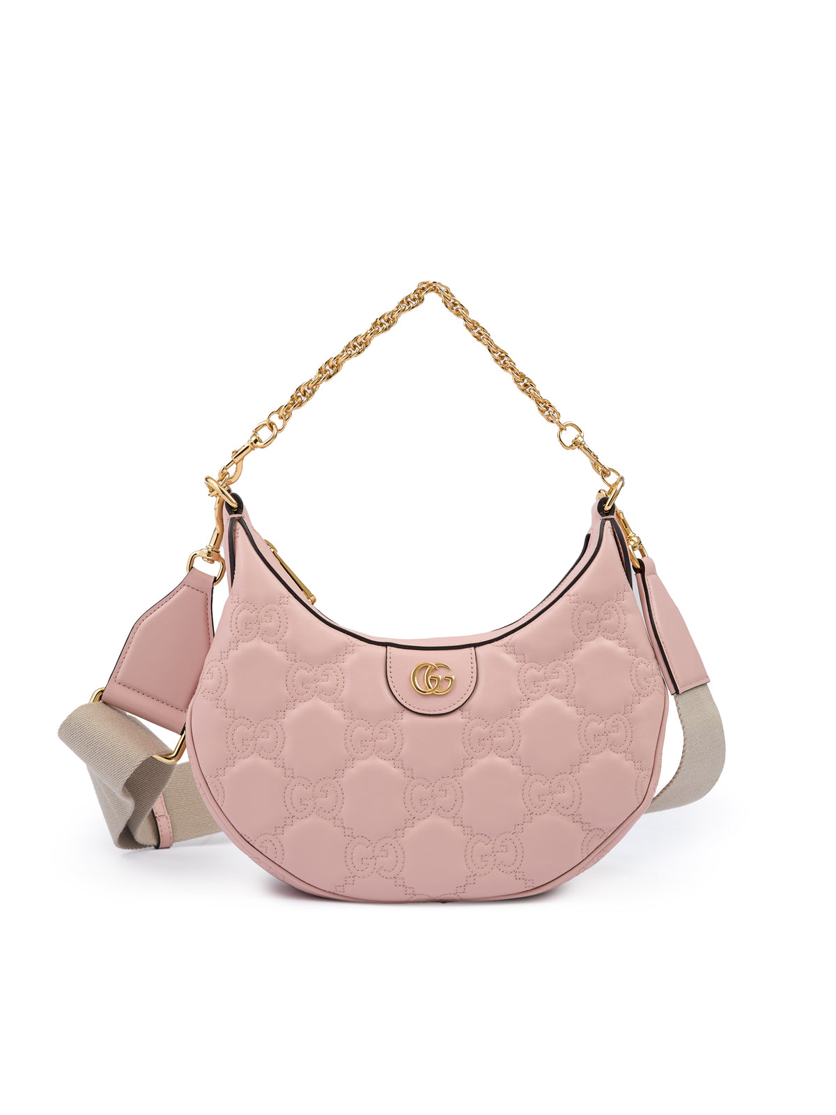 Light Pink Leather Shoulder Bag