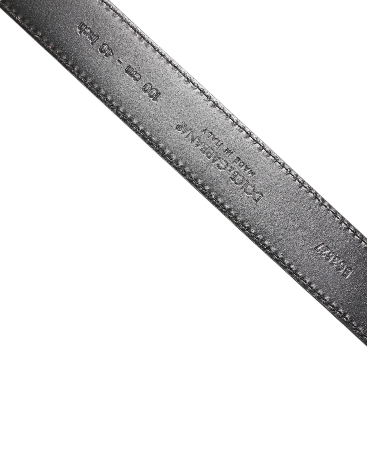 Black Calf Leather Classic Metal Buckle Belt