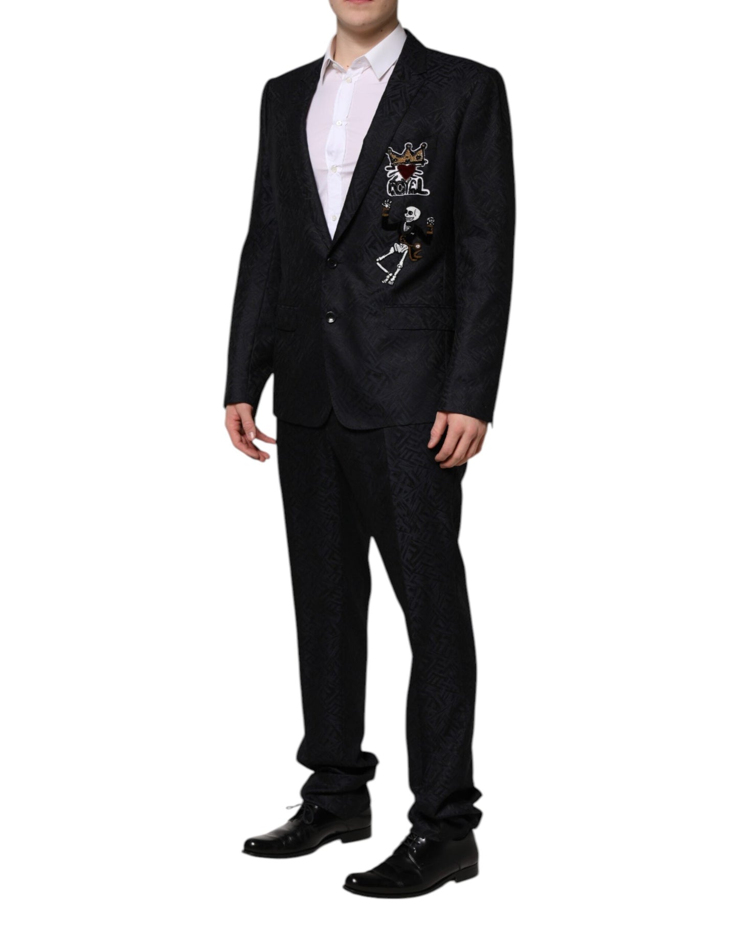 Black MARTINI King Skeleton 2 Piece Suit