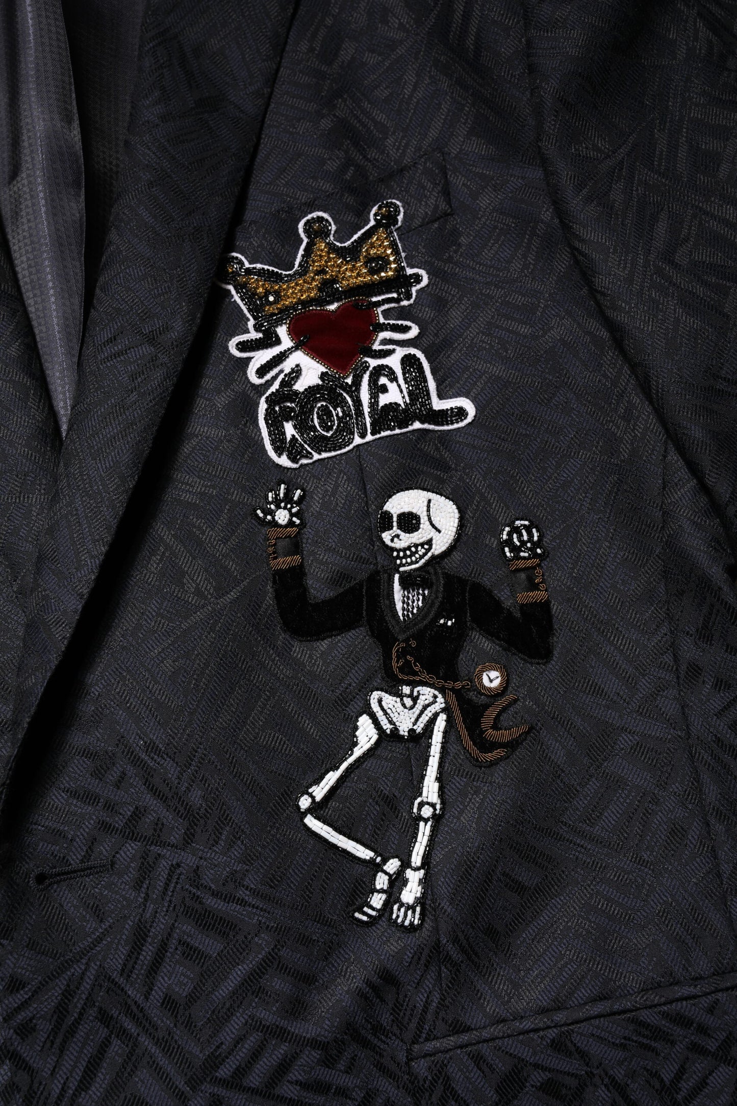 Black MARTINI King Skeleton 2 Piece Suit