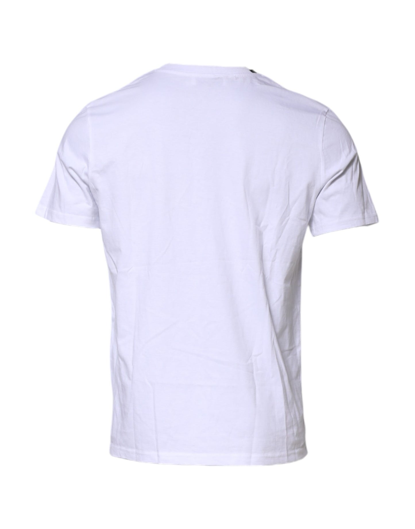 Dolce & Gabbana White Cotton Short Sleeves Crew Neck T-shirt