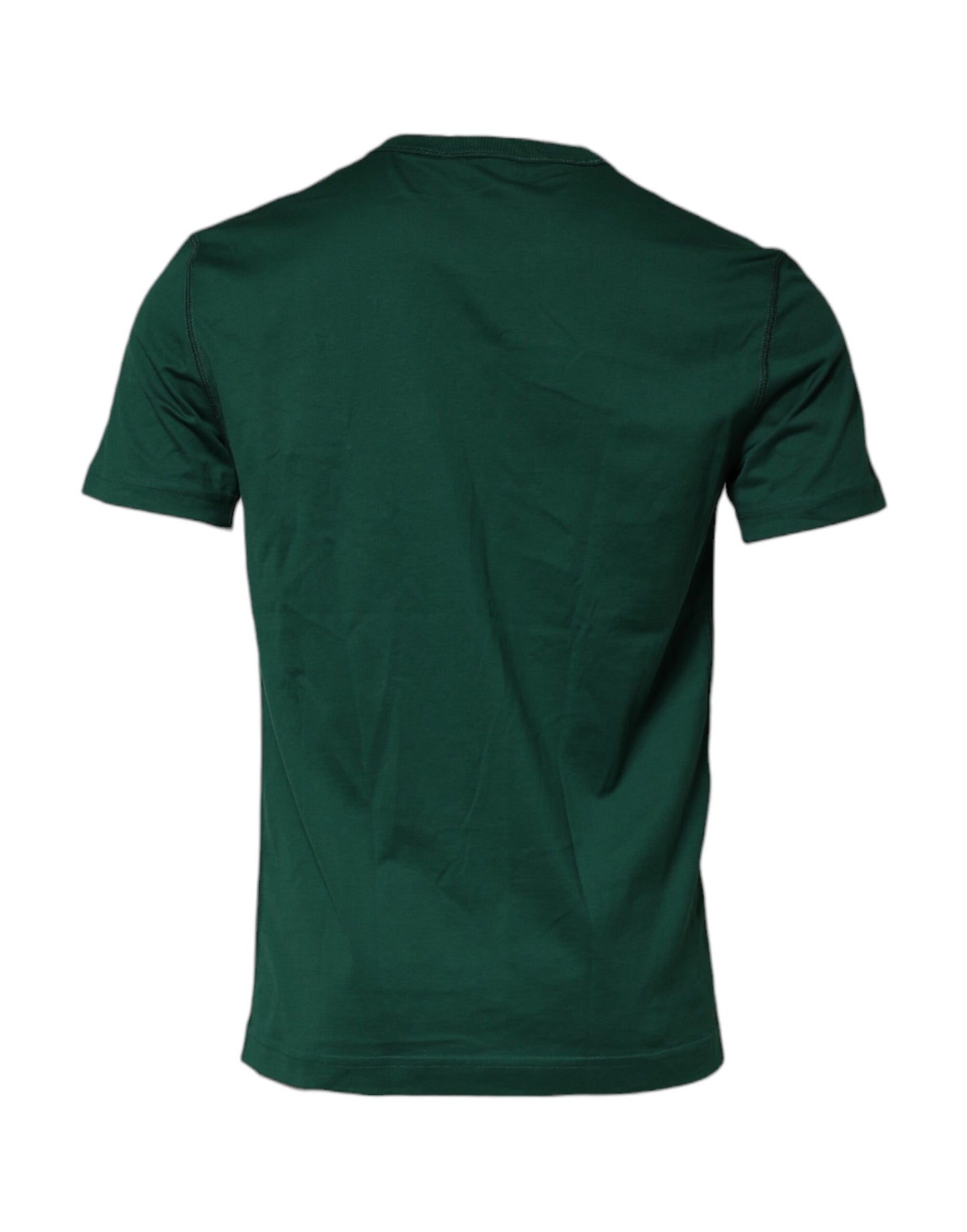 Green Cotton DG Plaque Round Neck T-shirt