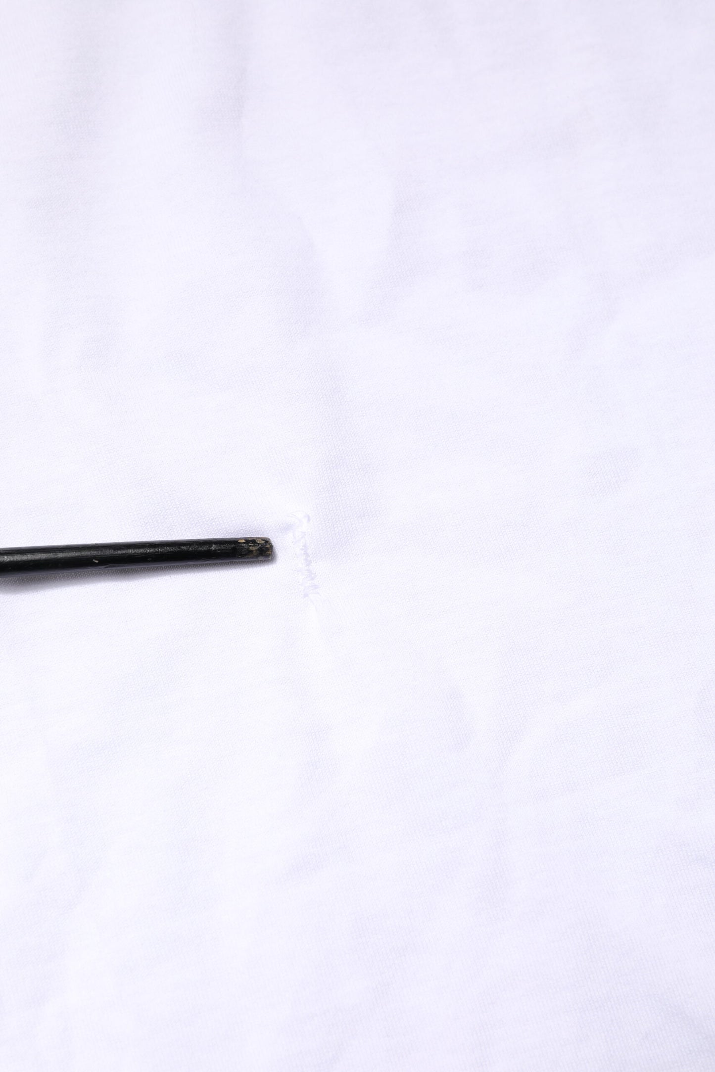 White Cotton Logo Plaque Round Neck T-shirt