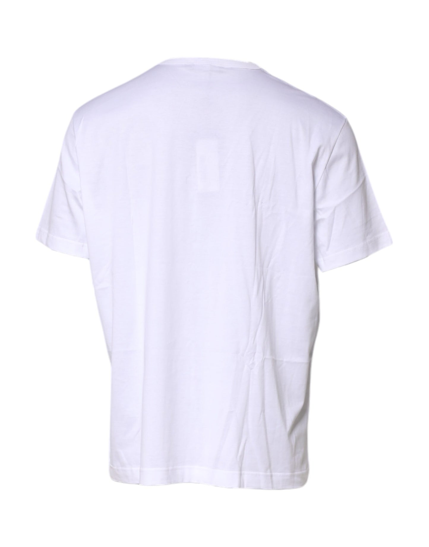 White Cotton DG Crown Embroidery T-shirt