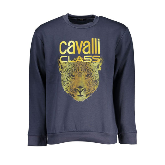 Cavalli Class Blue Cotton Sweatshirt