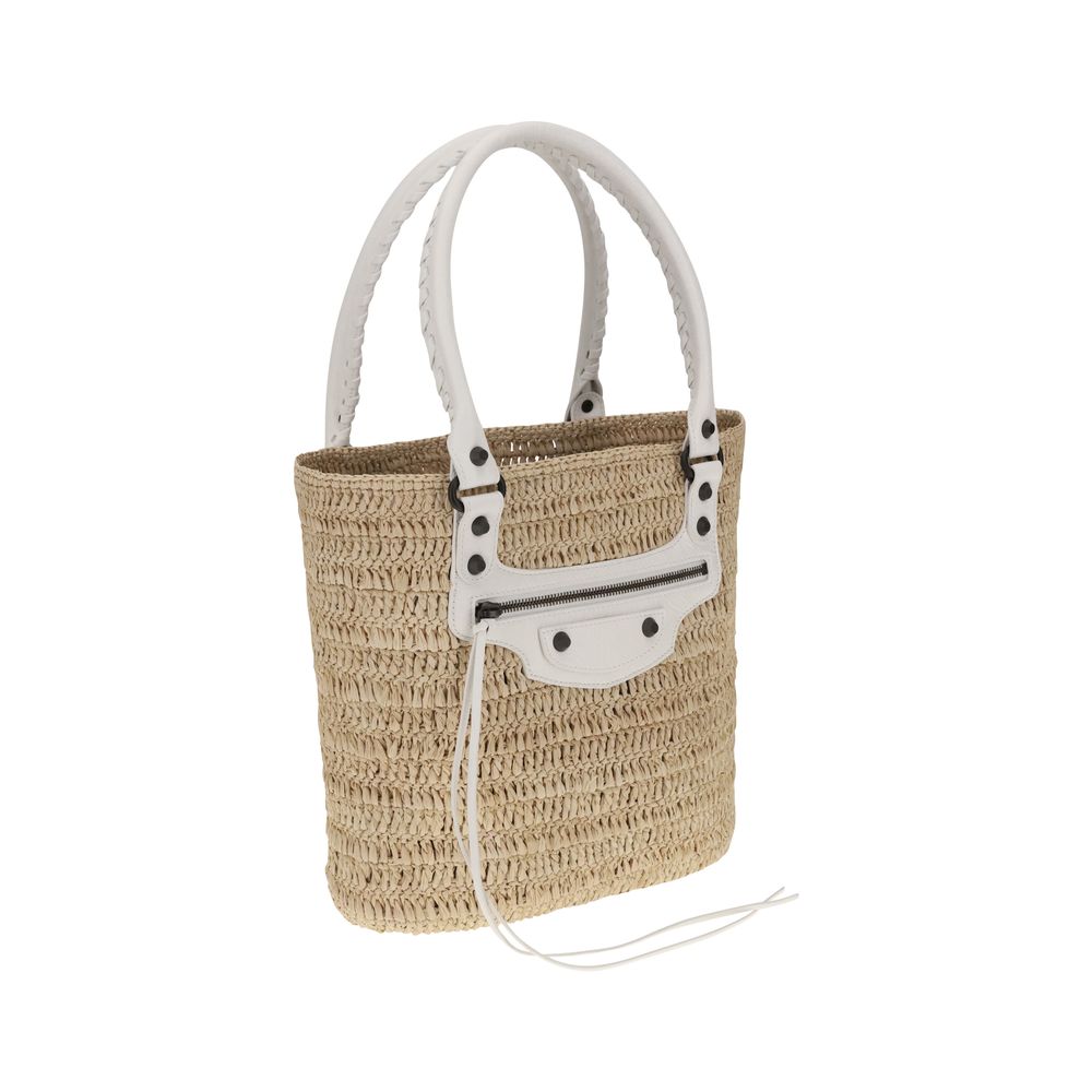 Le City small straw Shoulder Bag