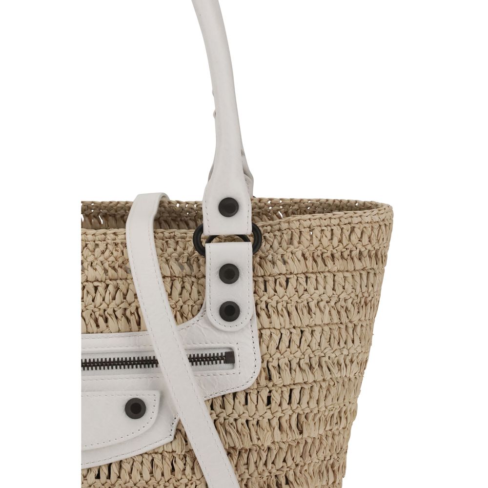 Le City small straw Shoulder Bag