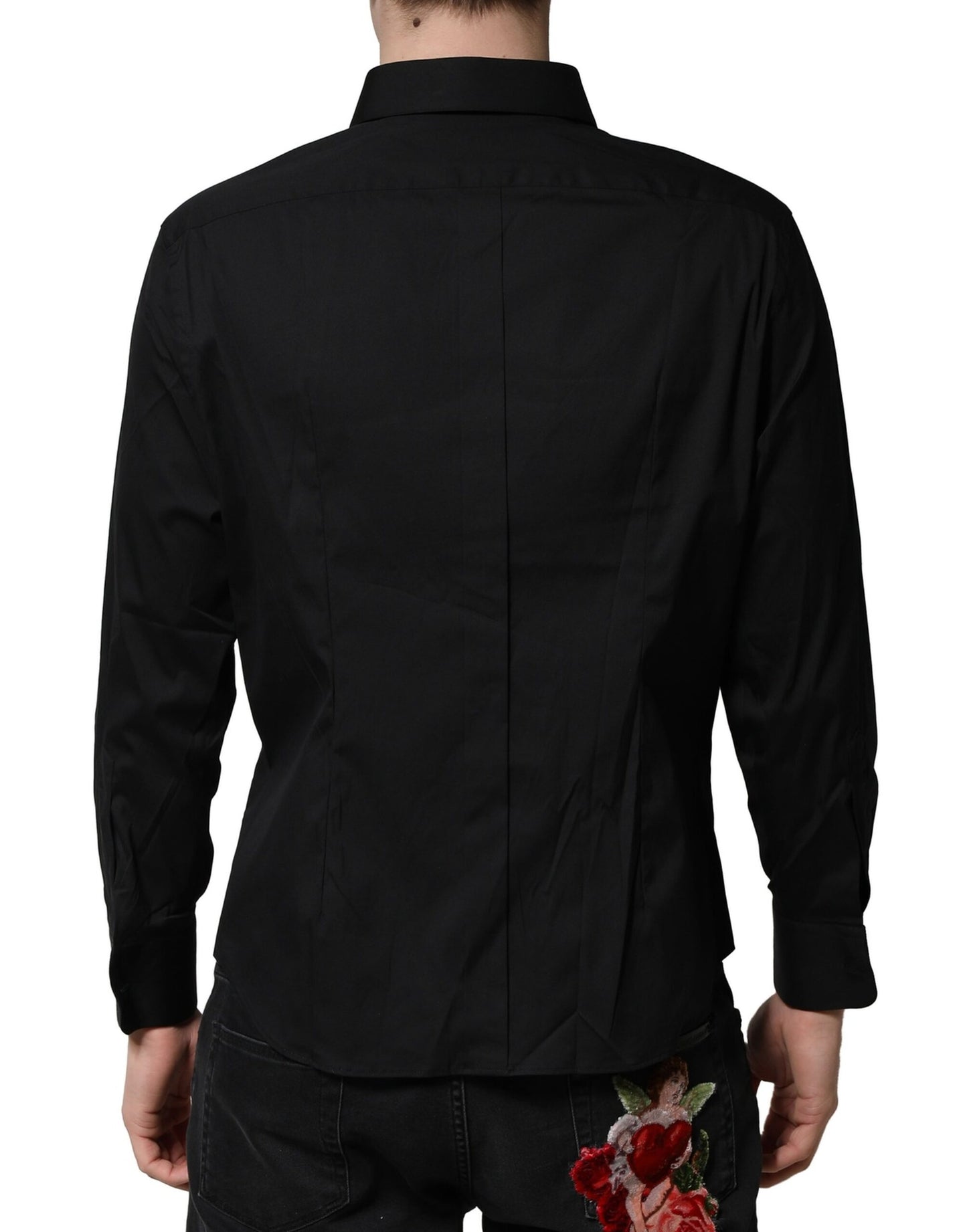 Black SARTORIA Cotton Formal Men Dress Shirt