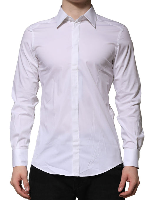 White MARTINI Long Sleeves Dress Formal Shirt