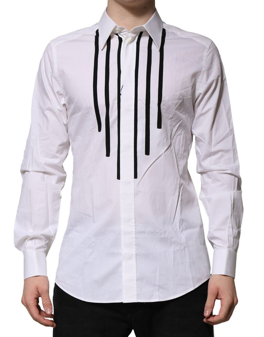 White GOLD Long Sleeves Dress Formal Shirt