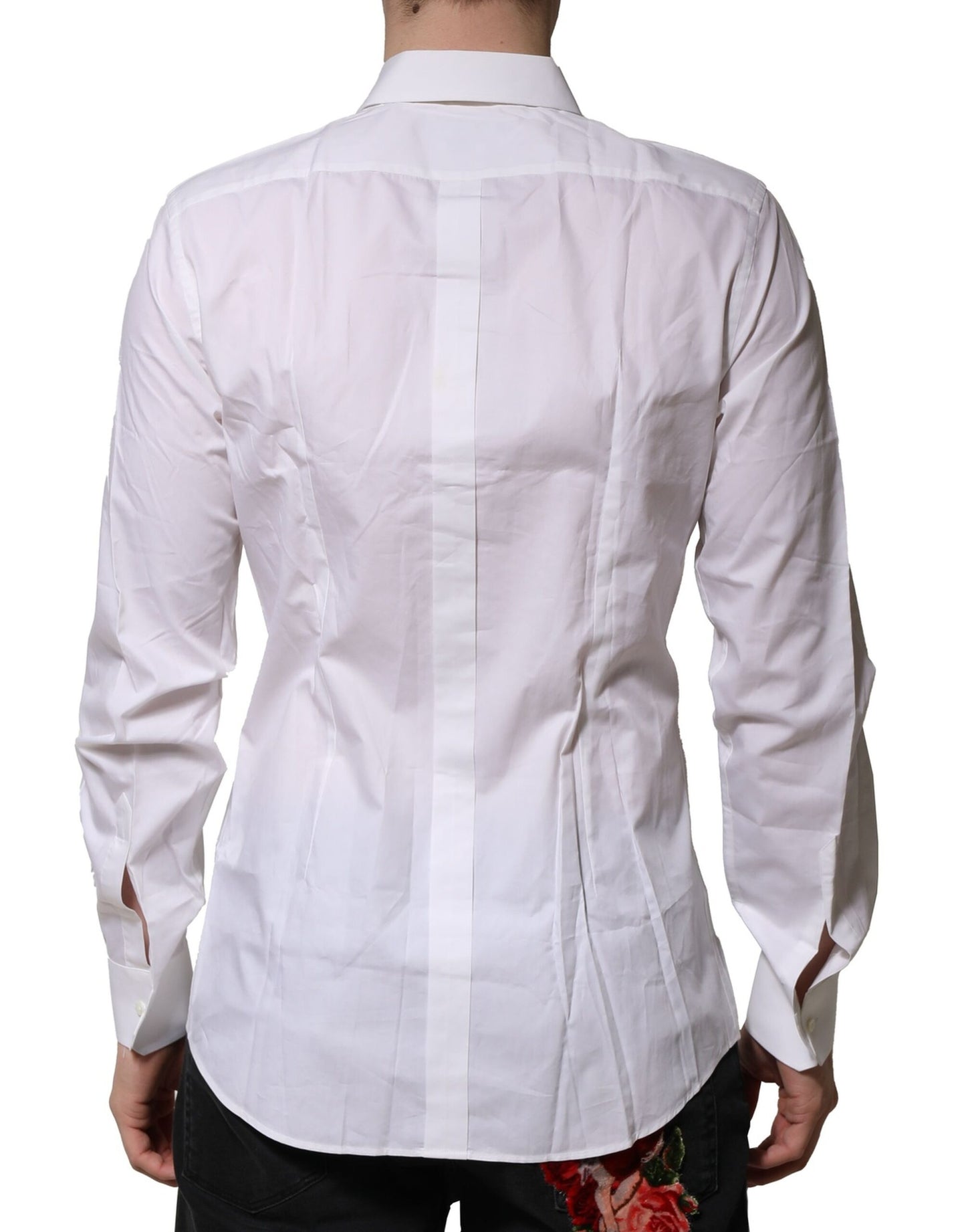 White GOLD Long Sleeves Dress Formal Shirt