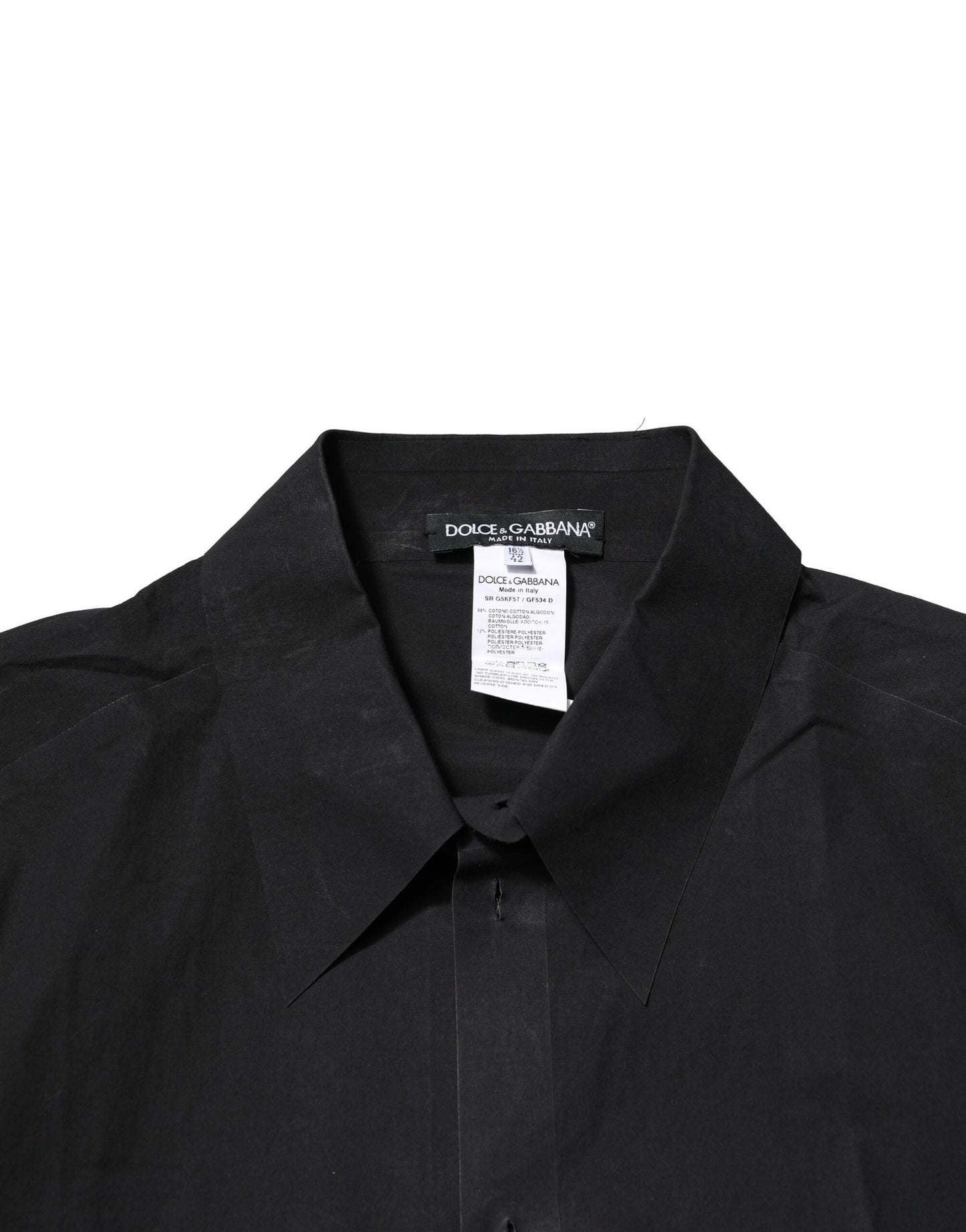 Black Cotton Long Sleeve Dress Formal Shirt