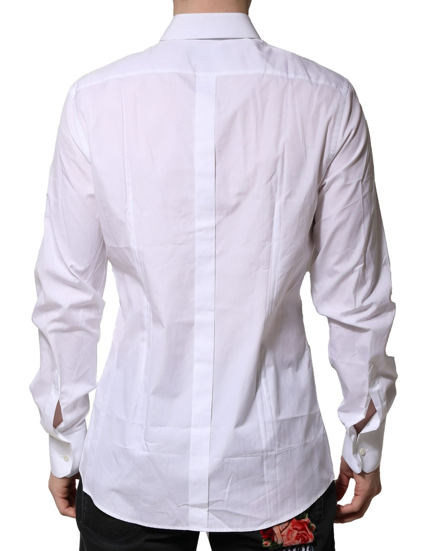 White Cotton GOLD Mens Dress Formal Shirt
