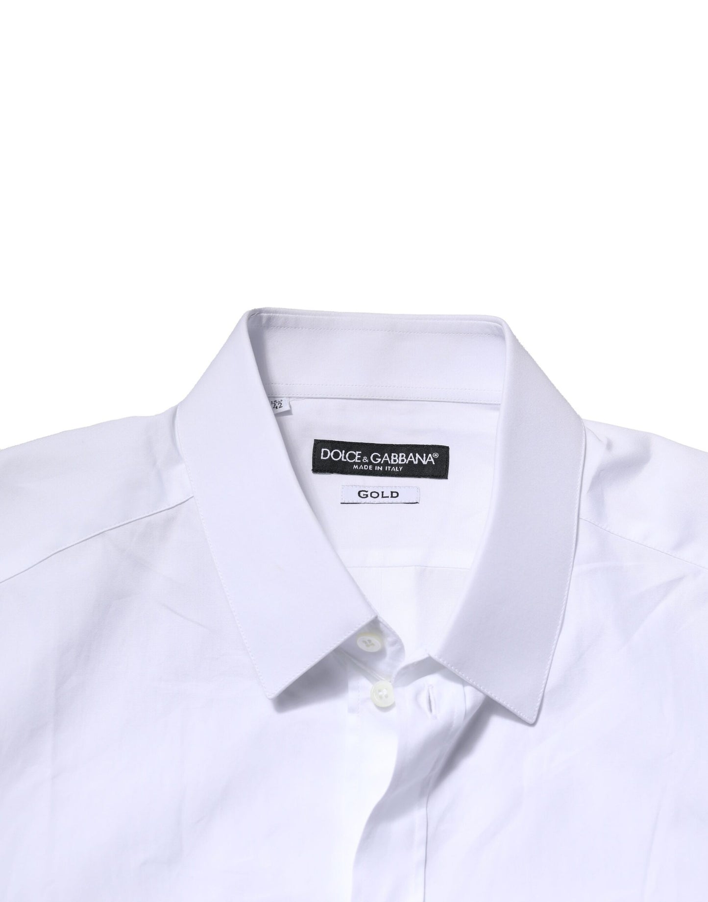 White Cotton GOLD Mens Dress Formal Shirt