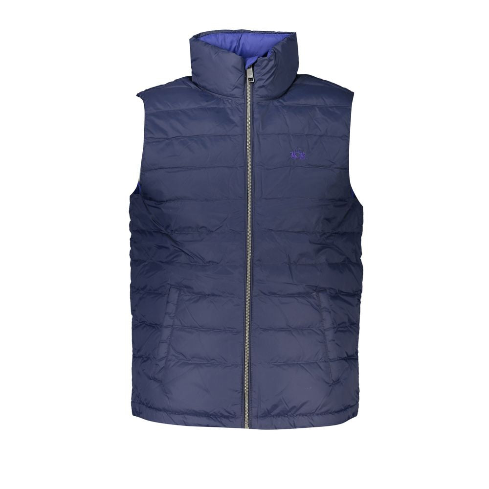 La Martina Blue Polyamide Sleveless Jacket