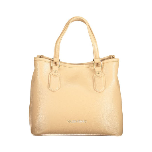 Beige Polyethylene Women Handbag