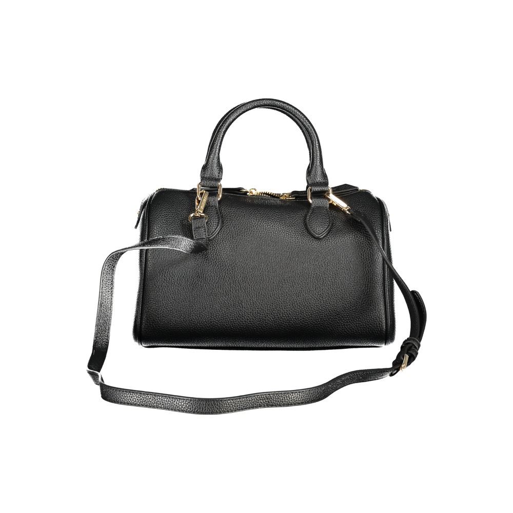 Black Polyethylene Women Handbag