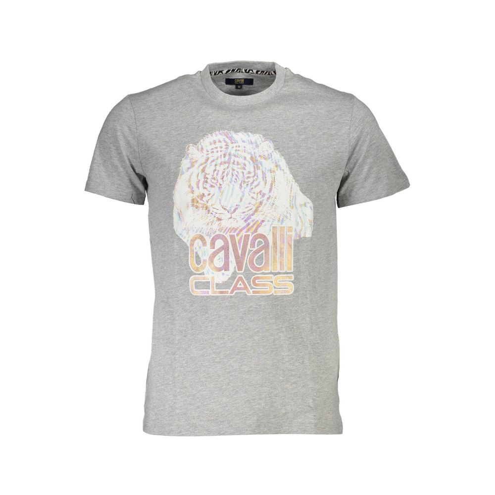 Cavalli Class Brown Cotton Men T-Shirt