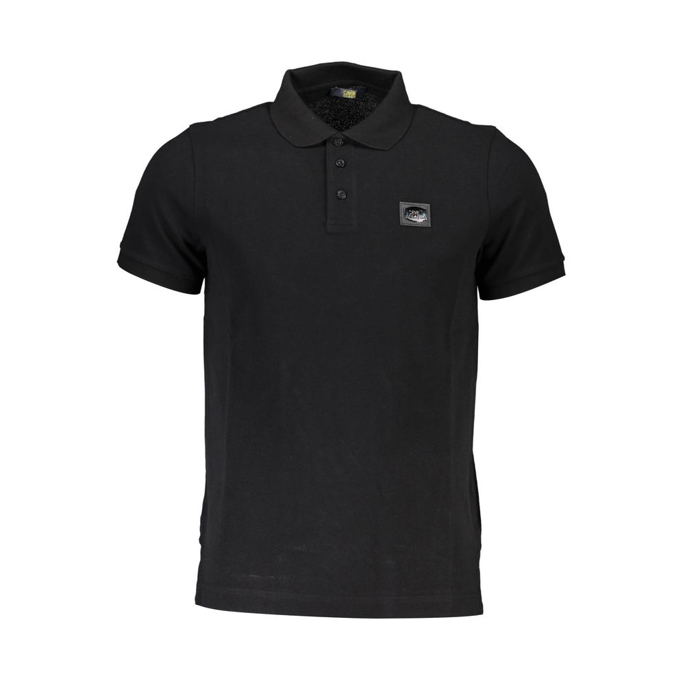 Cavalli Class Black Cotton Polo Shirt
