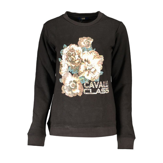 Cavalli Class Black Cotton Sweatshirt