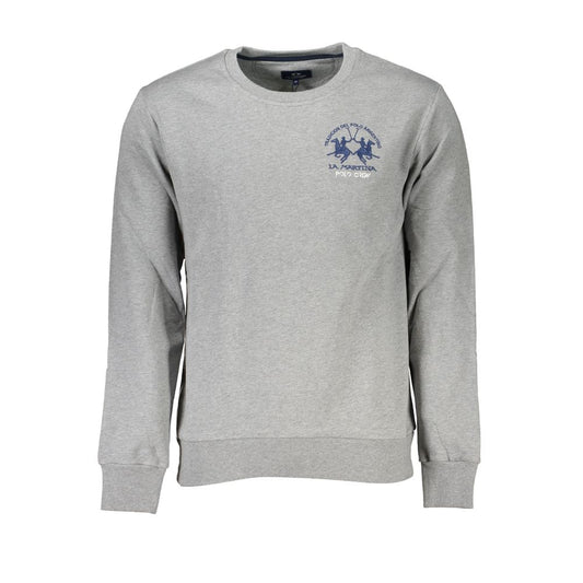 La Martina Gray Cotton Sweatshirt