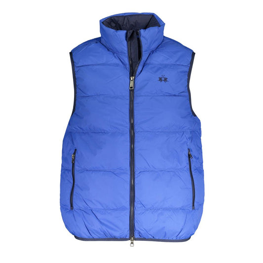 La Martina Blue Polyamide Sleveless Jacket