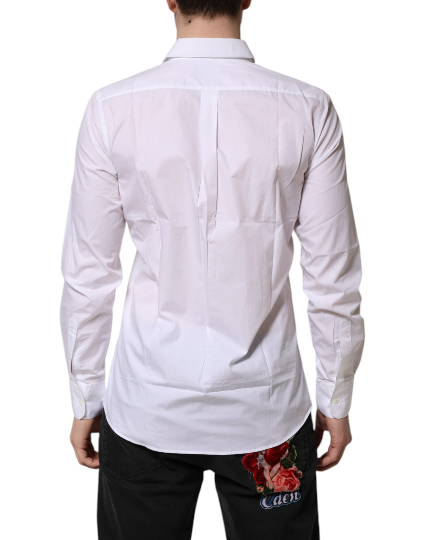 White Cotton Long Sleeves Men Formal Shirt