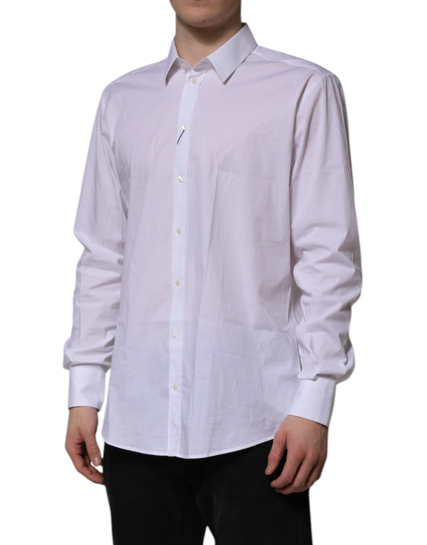 White MARTINI Long Sleeve Dress Formal Shirt