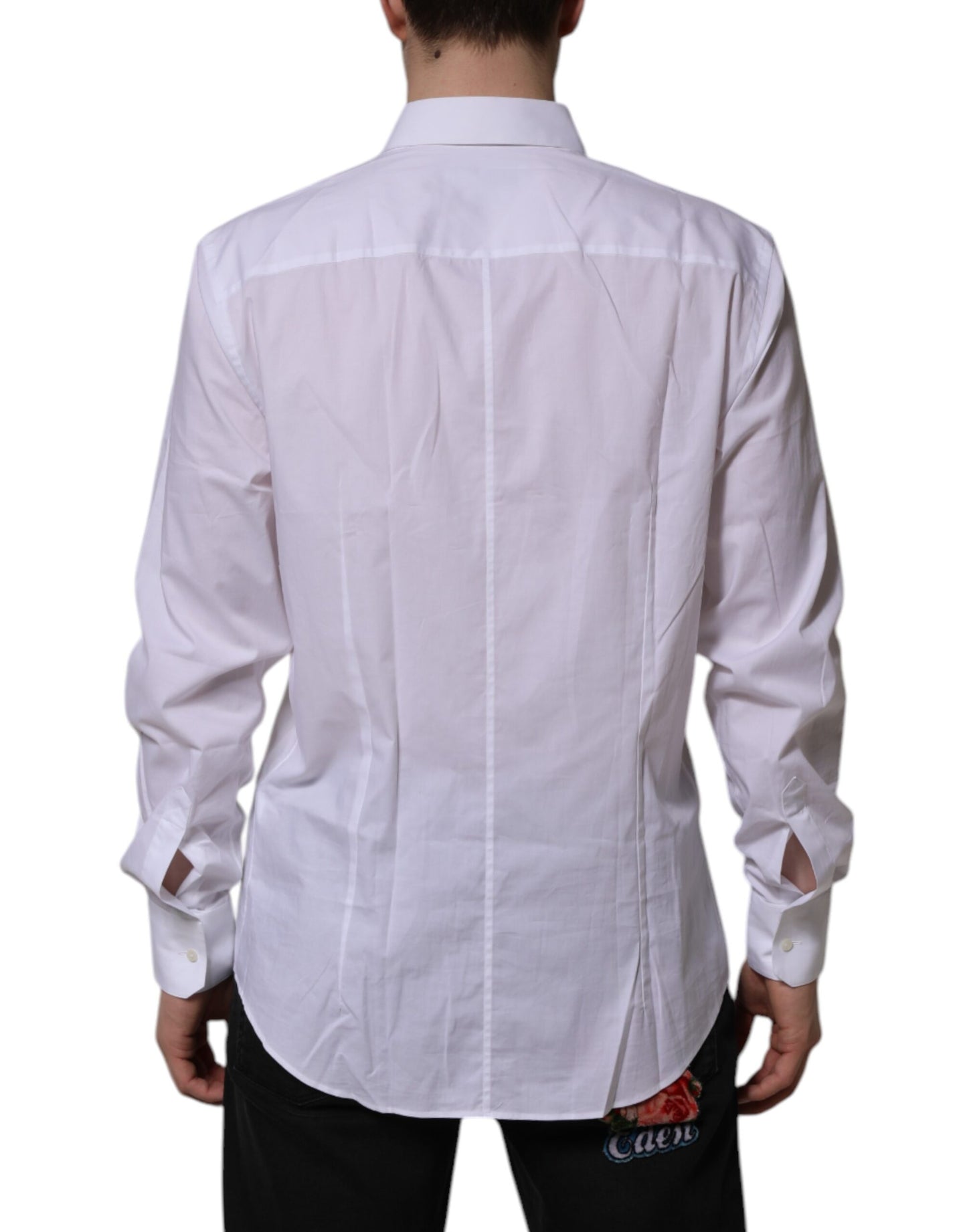 White MARTINI Long Sleeve Dress Formal Shirt